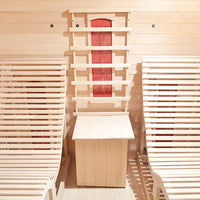 Thumbnail for Indoor Finnish Sauna Room - 2 person Full Spectrum Infrared Sauna with Recliners