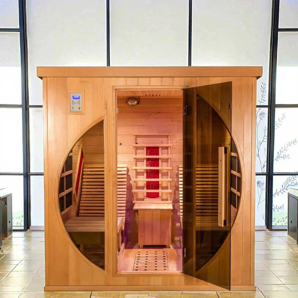 Infrared Indoor Sauna Room 2 Person with recliner chairs