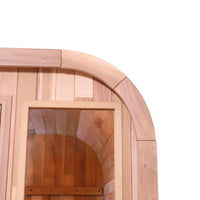 Thumbnail for Panoramic Red Cedar Barrel Sauna - 2 Person Outdoor Sauna with Stainless Steel Heater