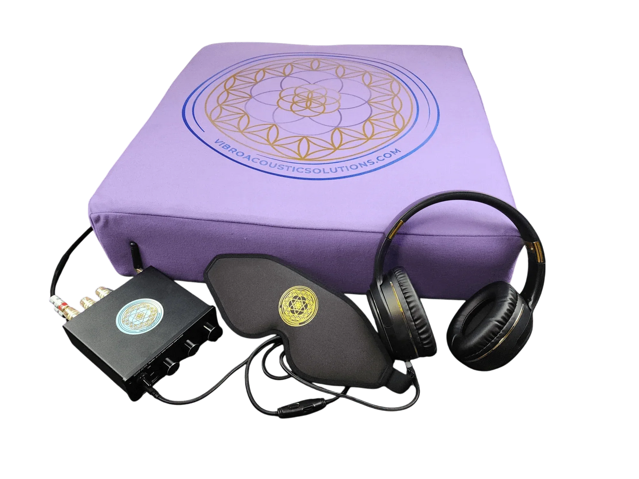 Vibroacoustic Therapy Meditation Cushion bundle with custom amplifier
